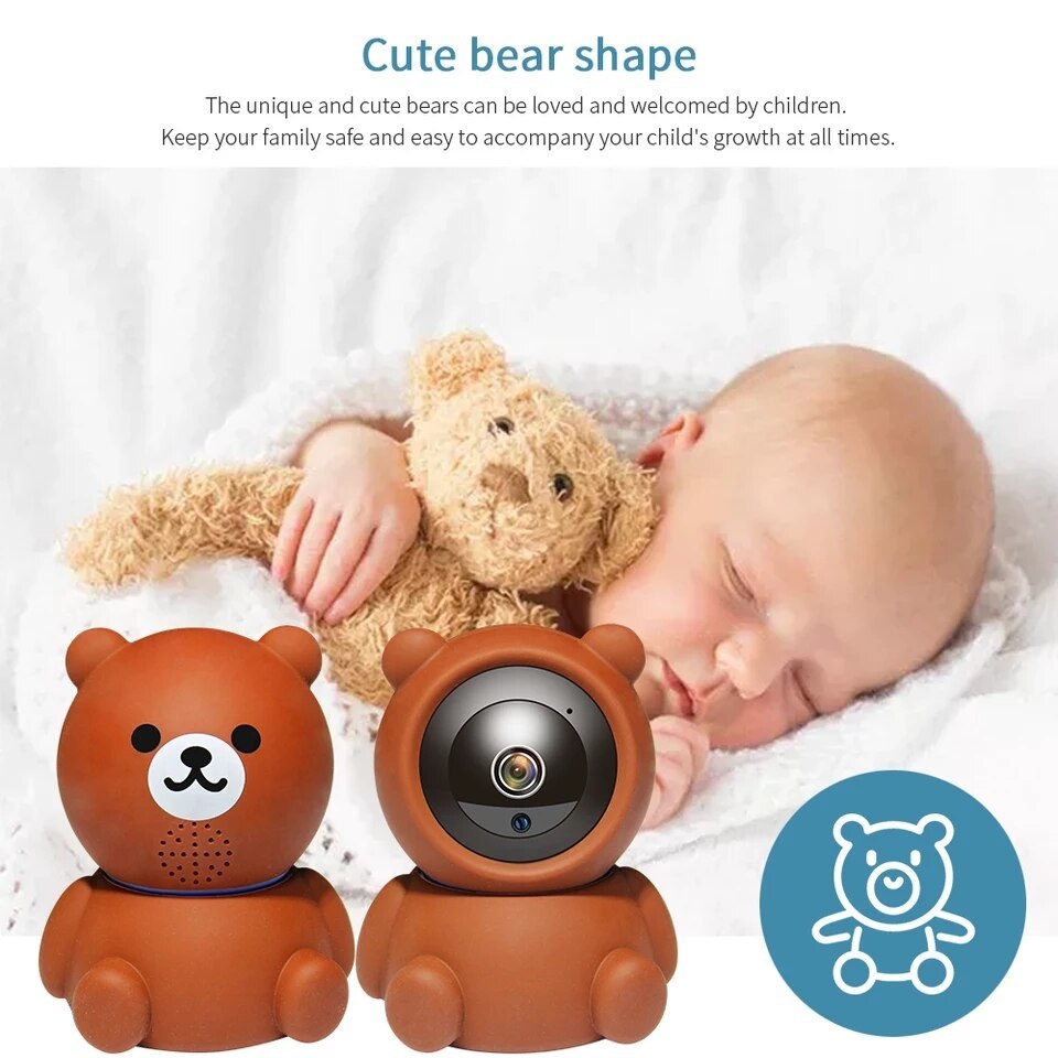 Bear 1080P WiFi IP Camera | Smart Home Security with Auto Tracking & Night Vision