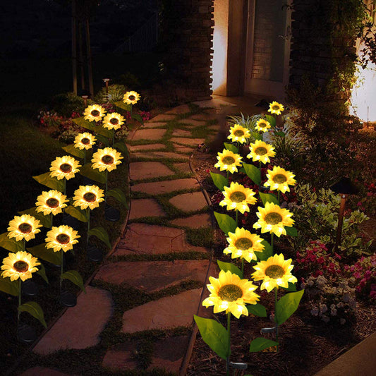Solar Sunflower Garden Light | LED Outdoor Lamp with Auto Sensor & Weatherproof Design