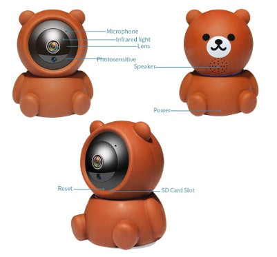 Bear 1080P WiFi IP Camera | Smart Home Security with Auto Tracking & Night Vision
