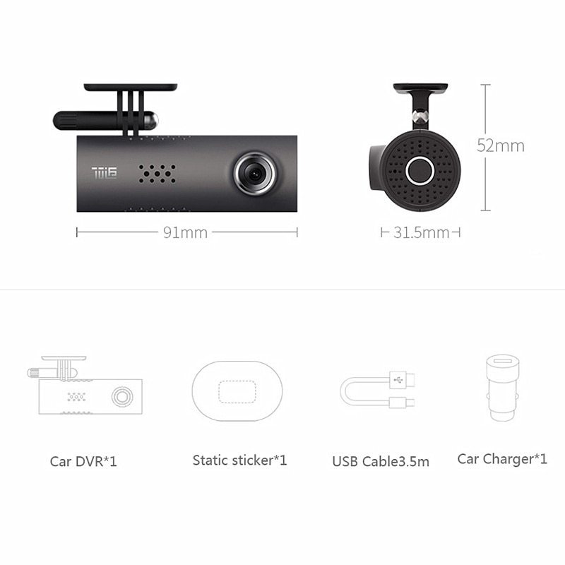 Car Dash Cam 1080P | Smart Voice Control + 130° Wide Angle | EcoSmart Driving Recorder