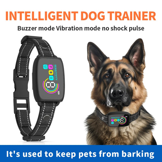 Smart Anti-Barking Dog Collar – AI Adjustable Modes + Safe No-Shock Options & IP67 Waterproof