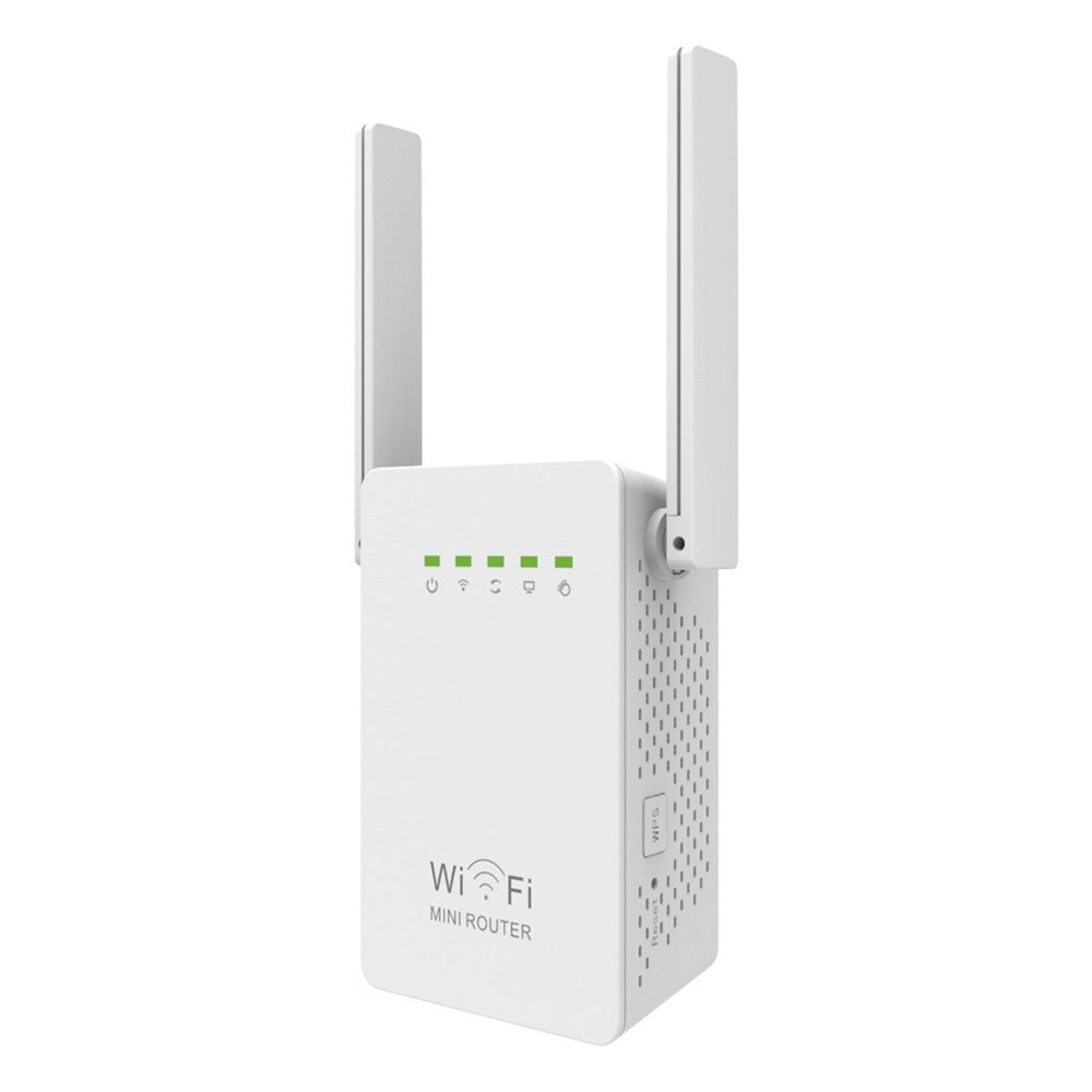 Dual Antenna WiFi Repeater | Multi-Mode Wireless Extender with LAN Ports & 300Mbps Speed