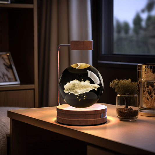 Crystal Ball Dinosaur Night Light – 3D LED USB Lamp with Warm Glow for Bedroom, Gifting & Eco Ambience