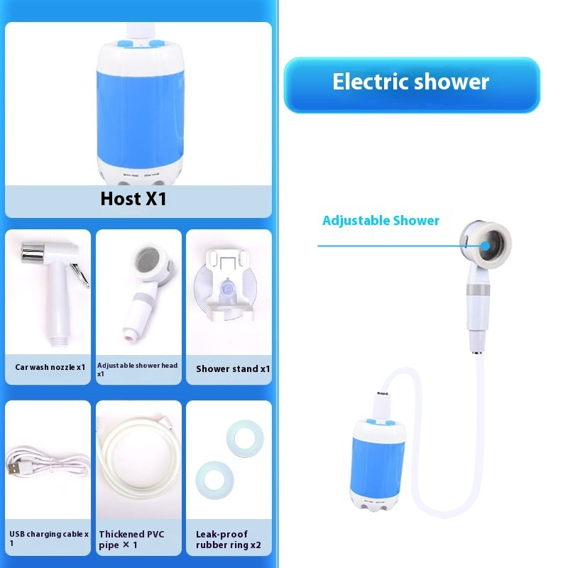 Portable Electric Camping Shower | Rechargeable Outdoor Shower with 5000mAh Battery & Adjustable Flow