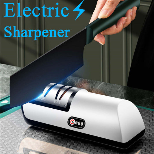 USB Rechargeable Electric Knife Sharpener | Fast Adjustable Sharpening for Knives & Scissors