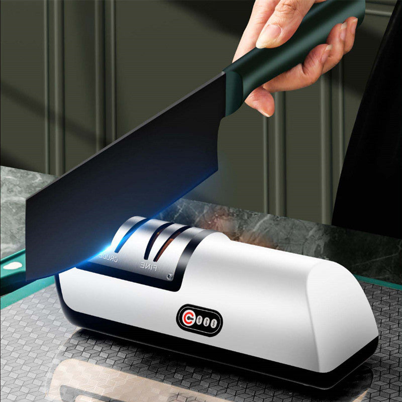 USB Rechargeable Electric Knife Sharpener | Fast Adjustable Sharpening for Knives & Scissors