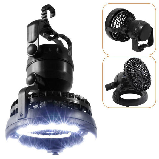 Portable LED Camping Lantern with Fan – 3-in-1 Tent Light, Cooling & Emergency Lighting for Outdoors