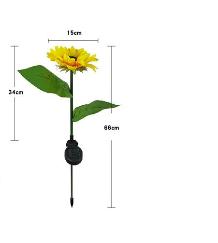 Solar Sunflower Garden Light | LED Outdoor Lamp with Auto Sensor & Weatherproof Design