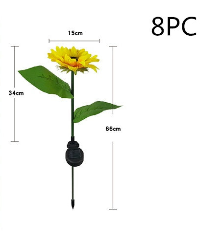Solar Sunflower Garden Light | LED Outdoor Lamp with Auto Sensor & Weatherproof Design