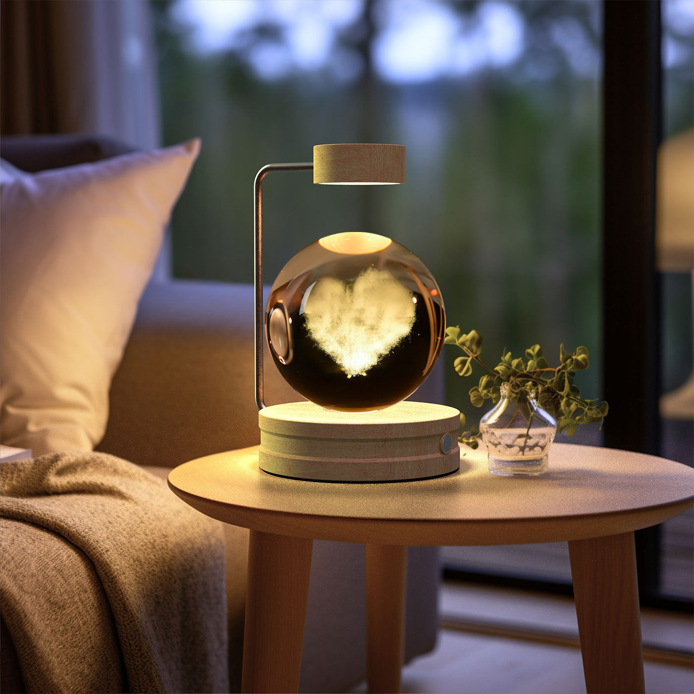Crystal Ball Dinosaur Night Light – 3D LED USB Lamp with Warm Glow for Bedroom, Gifting & Eco Ambience