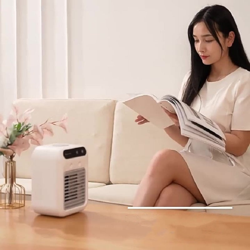 Portable USB Air Conditioner Fan – Mini Water-Cooling Atomizer with Ice Chamber for Eco Cooling at Home, Office & Car