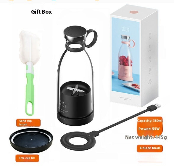 Portable USB Blender Cup – 350ML Mini Juicer with Rechargeable Battery & Stainless Steel Blades for Smoothies