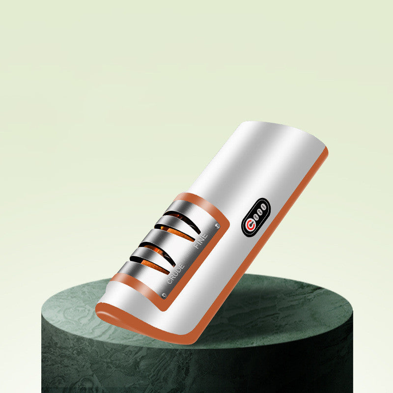 USB Rechargeable Electric Knife Sharpener | Fast Adjustable Sharpening for Knives & Scissors