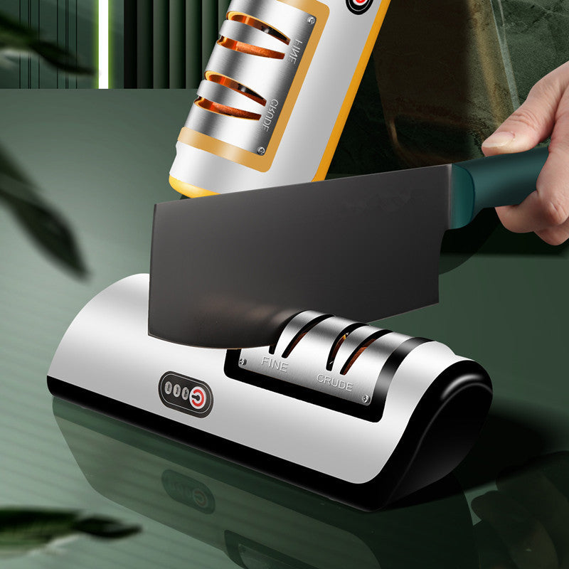 USB Rechargeable Electric Knife Sharpener | Fast Adjustable Sharpening for Knives & Scissors