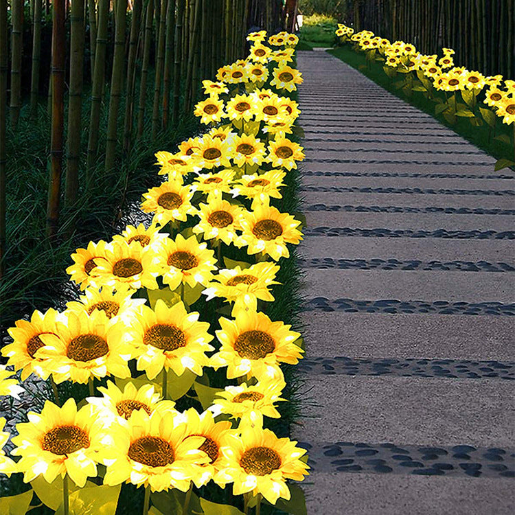 Solar Sunflower Garden Light | LED Outdoor Lamp with Auto Sensor & Weatherproof Design