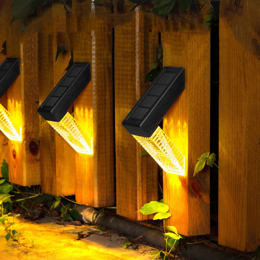LED Solar Stairs Lights | Waterproof Outdoor Step Deck Light with Auto Sensor & Warm Glow for Garden & Fence