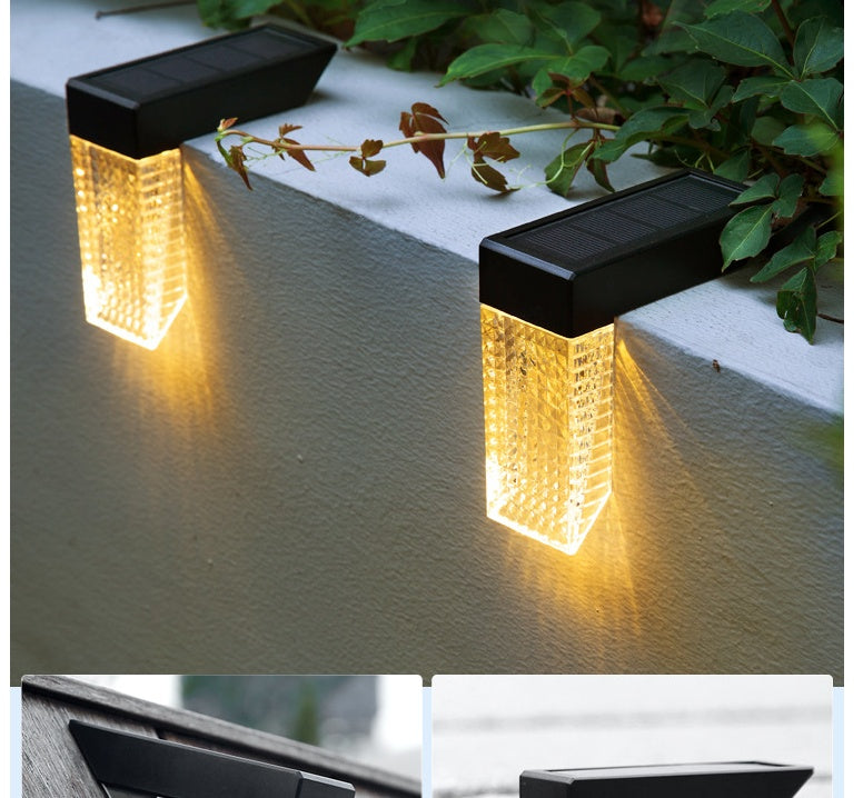 LED Solar Stairs Lights | Waterproof Outdoor Step Deck Light with Auto Sensor & Warm Glow for Garden & Fence