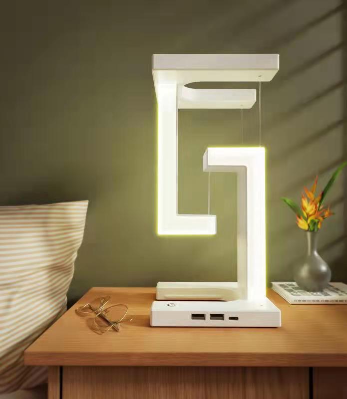Magnetic Floating LED Table Lamp – Wireless Charging Night Light with Touch Control & Foldable Design for Eye-Friendly Lighting
