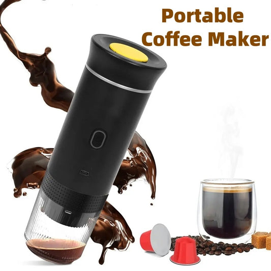 3-in-1 Portable Espresso Maker | USB Rechargeable Coffee Machine for Travel, Office & Capsule Brewing