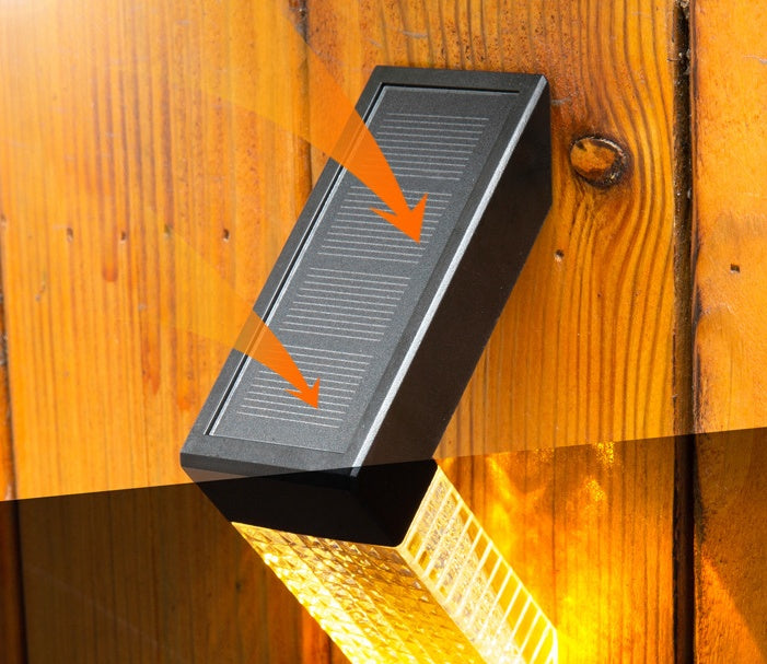 LED Solar Stairs Lights | Waterproof Outdoor Step Deck Light with Auto Sensor & Warm Glow for Garden & Fence