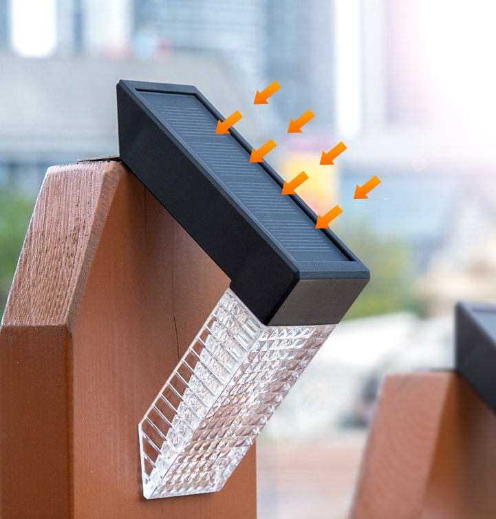 LED Solar Stairs Lights | Waterproof Outdoor Step Deck Light with Auto Sensor & Warm Glow for Garden & Fence
