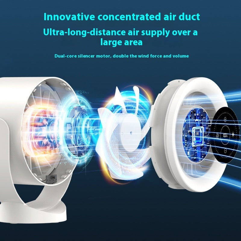 Rechargeable LED Table Fan – 100-Speed Quiet Cooling Fan with Touch Control & USB Power for Home, Desk & Wall Mount Use