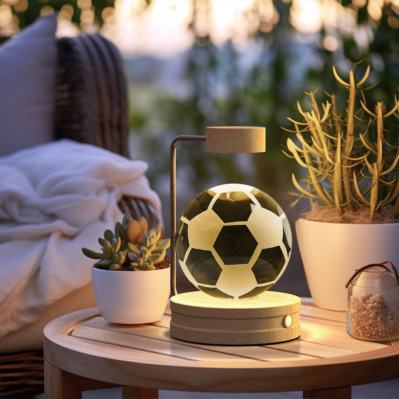 Crystal Ball Dinosaur Night Light – 3D LED USB Lamp with Warm Glow for Bedroom, Gifting & Eco Ambience