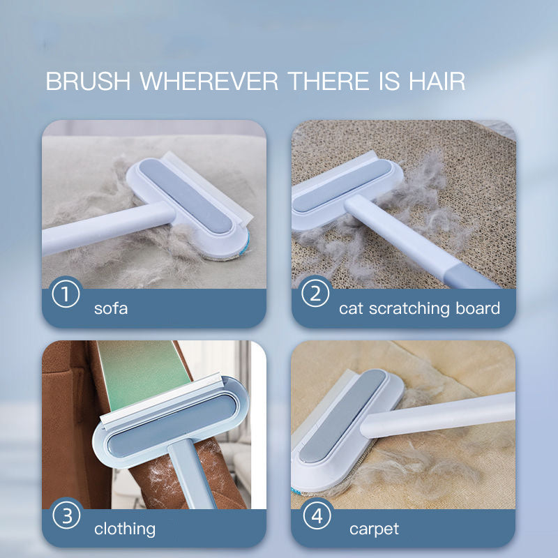 4‑in‑1 Pet Hair & Screen Cleaning Brush – Wet/Dry Lint Remover with Extendable Handle