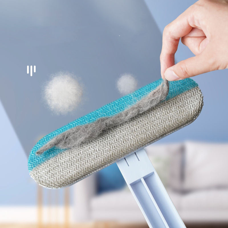 4‑in‑1 Pet Hair & Screen Cleaning Brush – Wet/Dry Lint Remover with Extendable Handle
