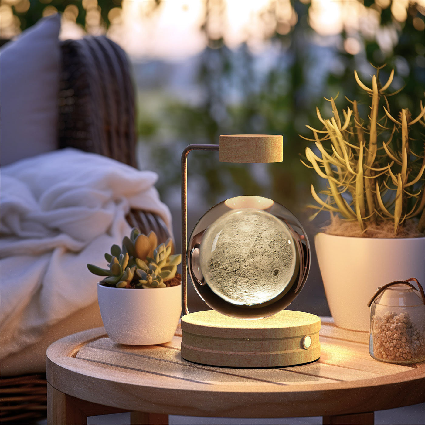 Crystal Ball Dinosaur Night Light – 3D LED USB Lamp with Warm Glow for Bedroom, Gifting & Eco Ambience
