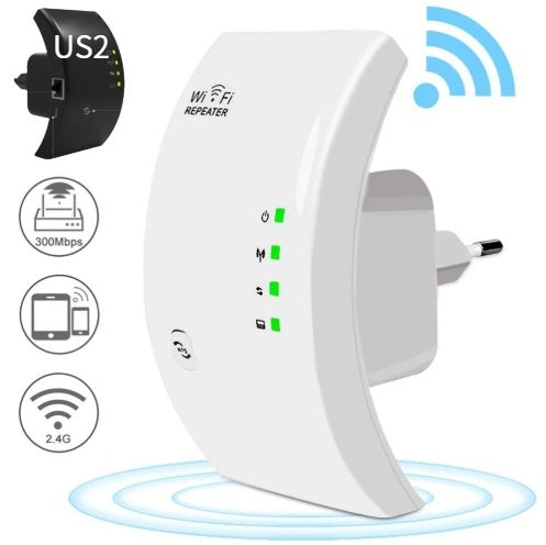 300Mbps WiFi Repeater | Wireless Range Extender with WPS & Signal Amplifier