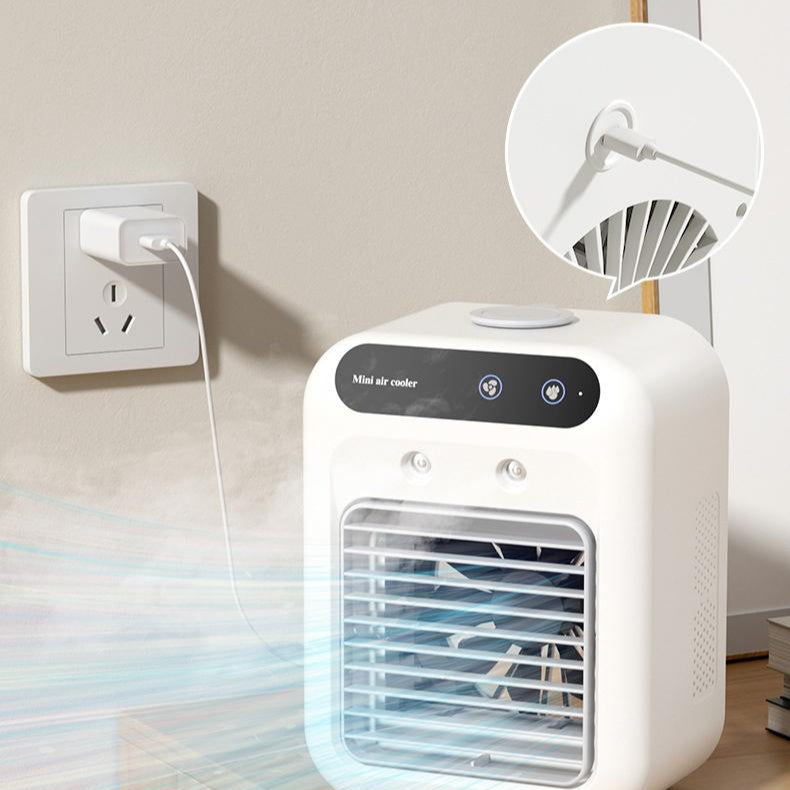 Portable USB Air Conditioner Fan – Mini Water-Cooling Atomizer with Ice Chamber for Eco Cooling at Home, Office & Car