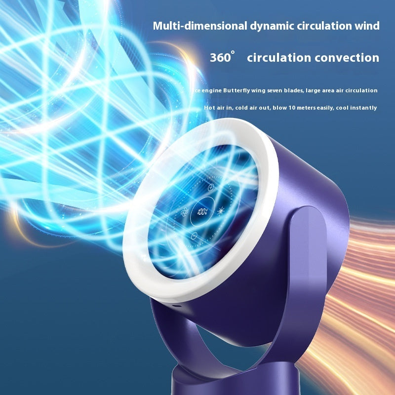 Rechargeable LED Table Fan – 100-Speed Quiet Cooling Fan with Touch Control & USB Power for Home, Desk & Wall Mount Use