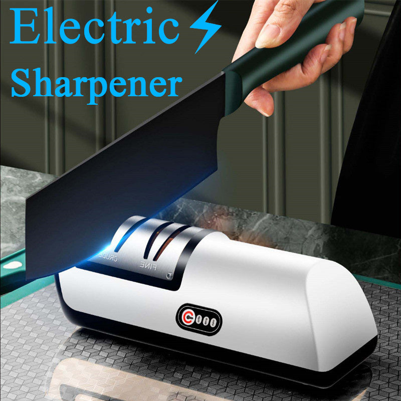 USB Rechargeable Electric Knife Sharpener | Fast Adjustable Sharpening for Knives & Scissors