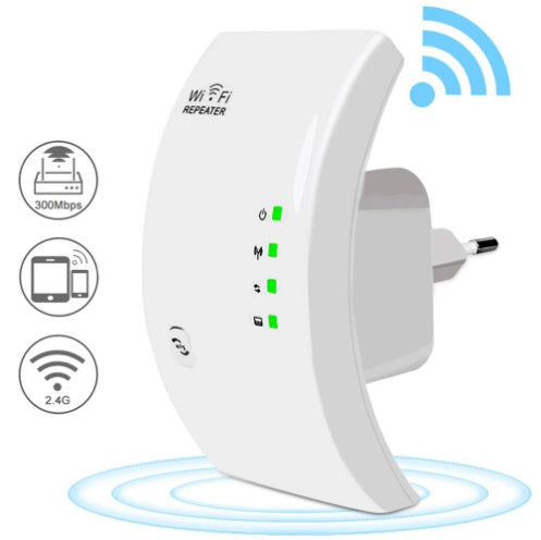 300Mbps WiFi Repeater | Wireless Range Extender with WPS & Signal Amplifier