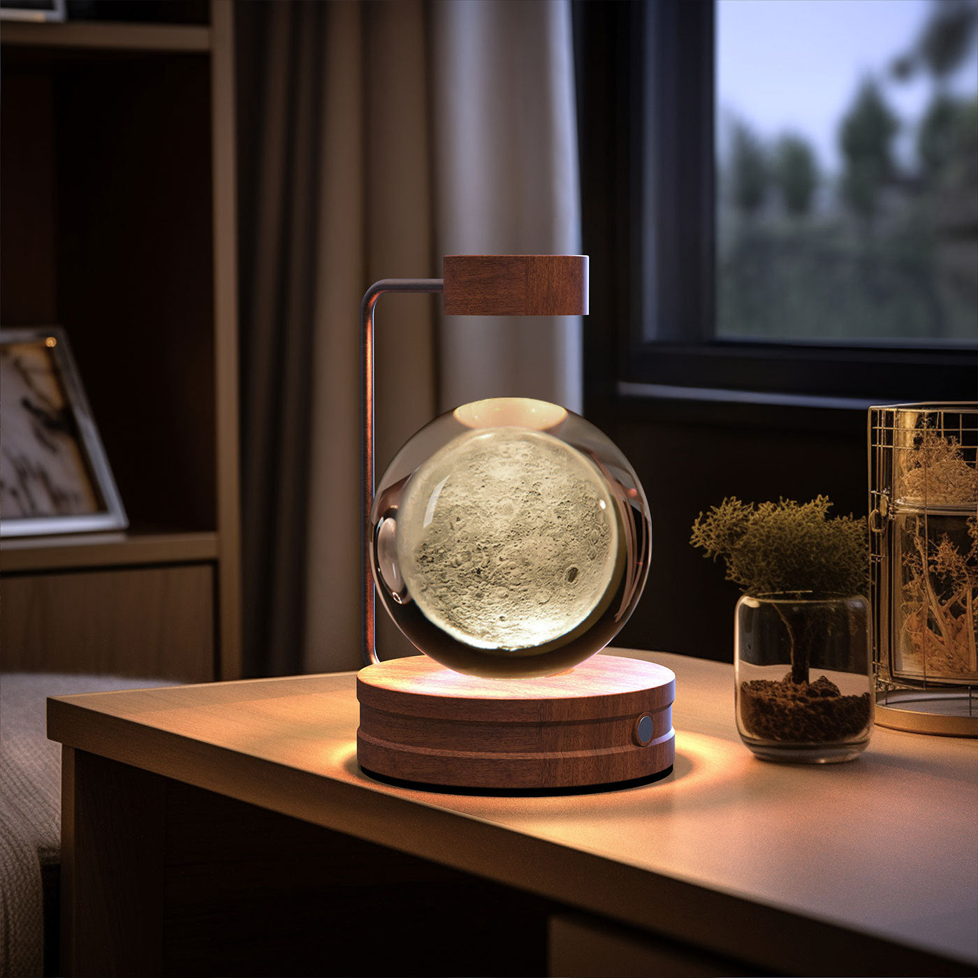 Crystal Ball Dinosaur Night Light – 3D LED USB Lamp with Warm Glow for Bedroom, Gifting & Eco Ambience