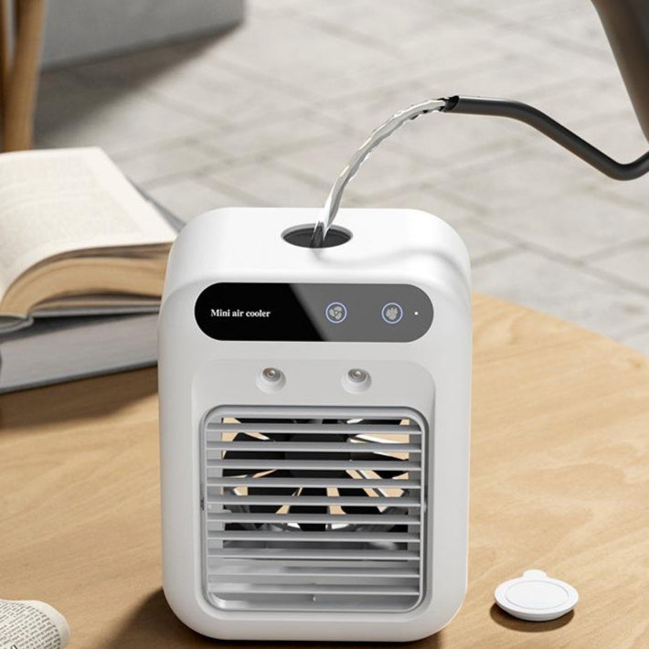 Portable USB Air Conditioner Fan – Mini Water-Cooling Atomizer with Ice Chamber for Eco Cooling at Home, Office & Car