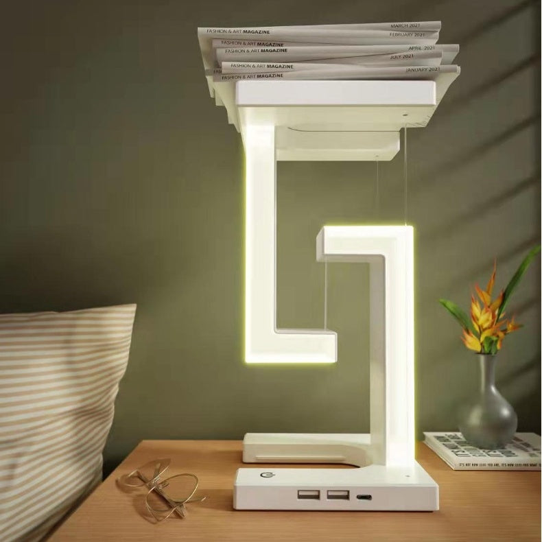Magnetic Floating LED Table Lamp – Wireless Charging Night Light with Touch Control & Foldable Design for Eye-Friendly Lighting