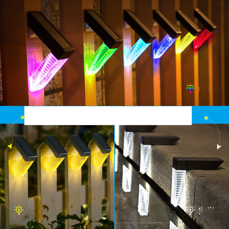 LED Solar Stairs Lights | Waterproof Outdoor Step Deck Light with Auto Sensor & Warm Glow for Garden & Fence