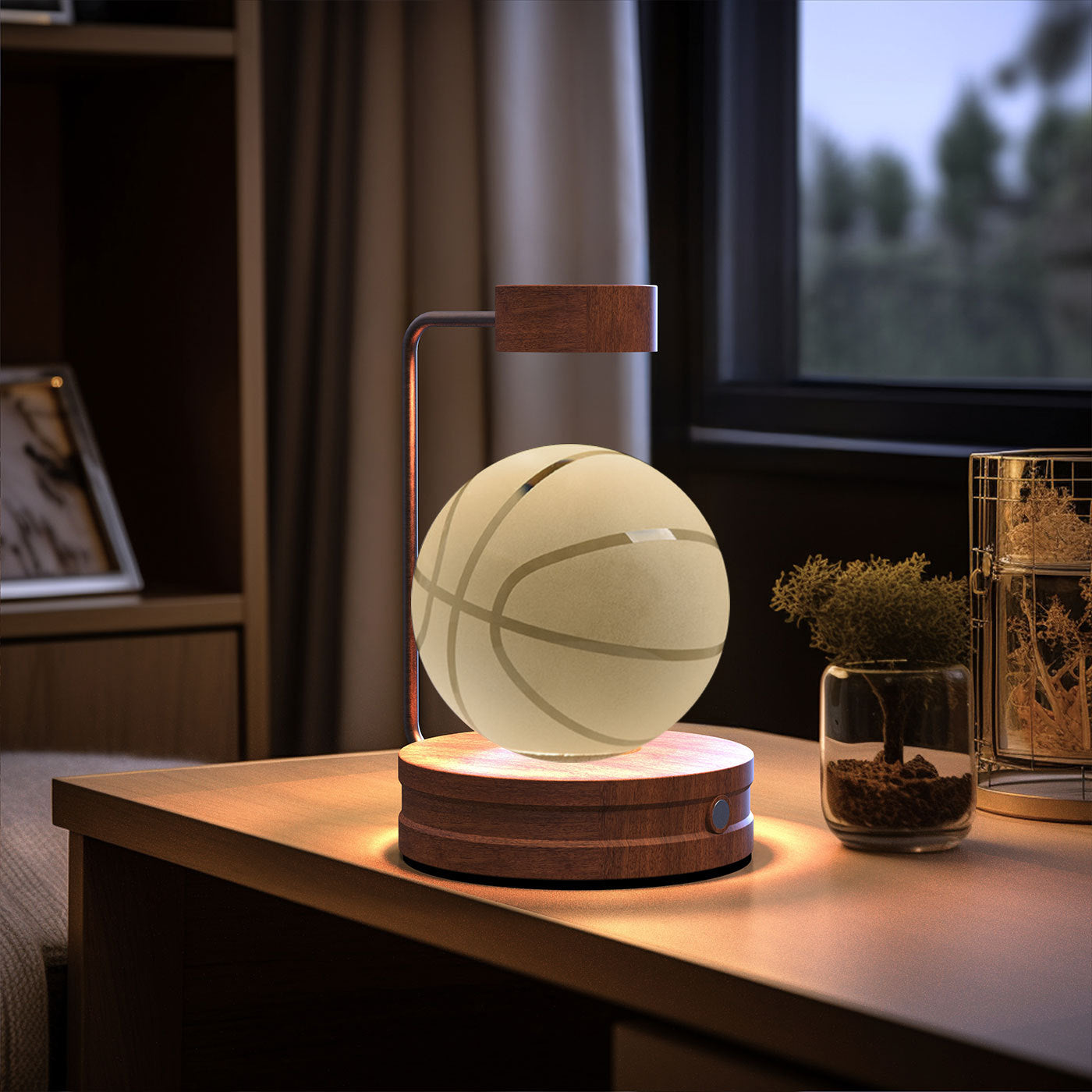 Crystal Ball Dinosaur Night Light – 3D LED USB Lamp with Warm Glow for Bedroom, Gifting & Eco Ambience