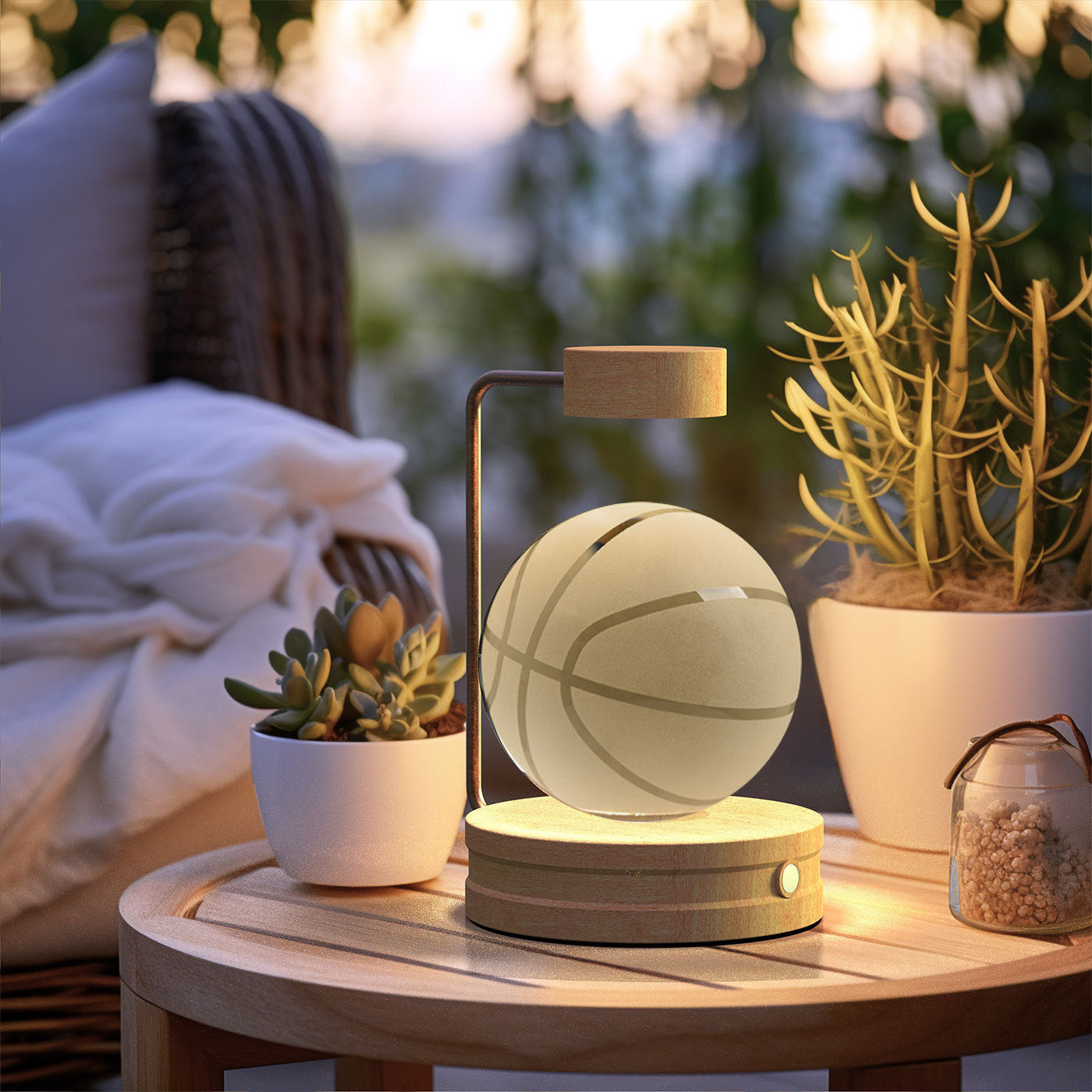 Crystal Ball Dinosaur Night Light – 3D LED USB Lamp with Warm Glow for Bedroom, Gifting & Eco Ambience