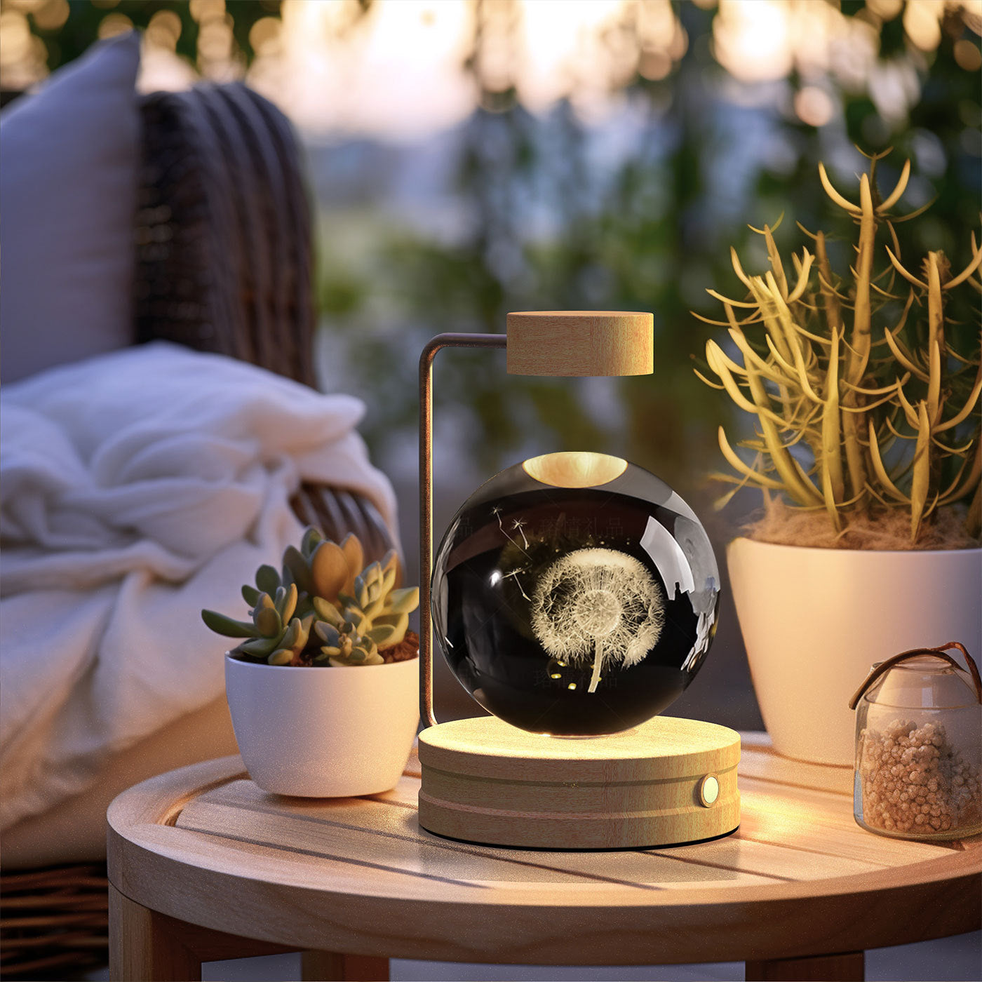 Crystal Ball Dinosaur Night Light – 3D LED USB Lamp with Warm Glow for Bedroom, Gifting & Eco Ambience