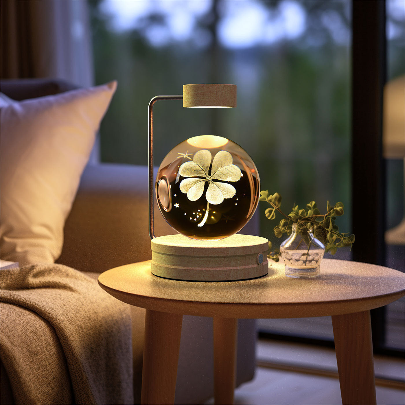 Crystal Ball Dinosaur Night Light – 3D LED USB Lamp with Warm Glow for Bedroom, Gifting & Eco Ambience