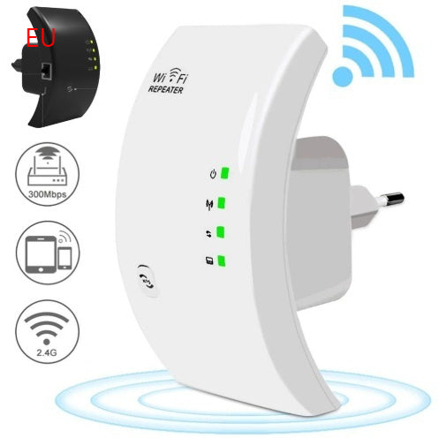 300Mbps WiFi Repeater | Wireless Range Extender with WPS & Signal Amplifier