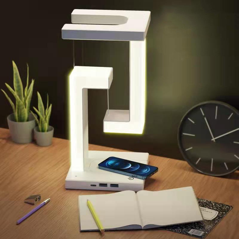 Magnetic Floating LED Table Lamp – Wireless Charging Night Light with Touch Control & Foldable Design for Eye-Friendly Lighting
