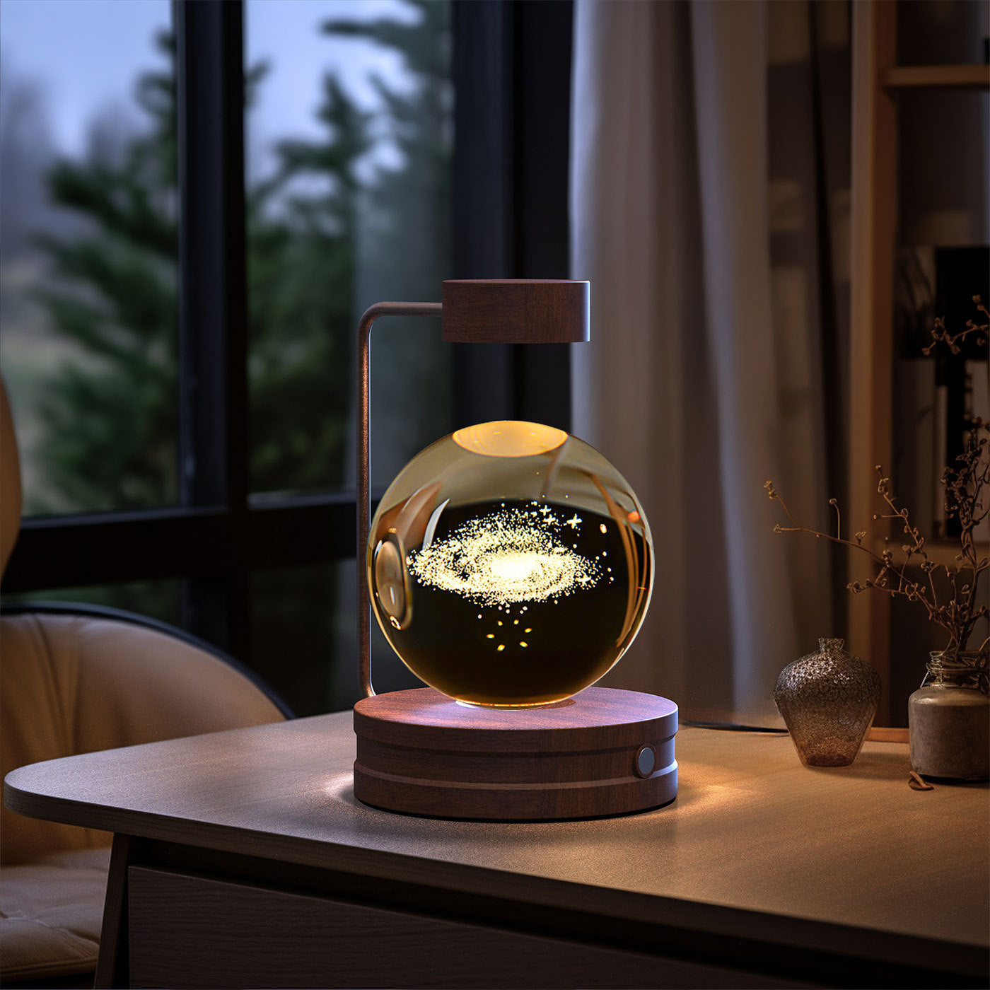 Crystal Ball Dinosaur Night Light – 3D LED USB Lamp with Warm Glow for Bedroom, Gifting & Eco Ambience